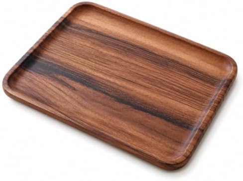 Walnut Valet Tray, Wooden Catchall Tray for Coffee Table & Keys by Unknown