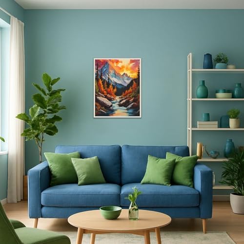 Banket Paint by Numbers Kit for Adults Beginner Mountain DIY Painting Kits for Adults Landscape Easy Adult Paint by Number Kits on Canvas Color by Numbers for Gifts Home Wall Decor 16x20 Inch - Image 5