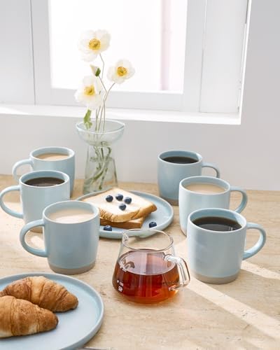 famiware Coffee Mugs Set of 6, Milkyway 13 oz Ceramic Cup Set with Handle - Image 5