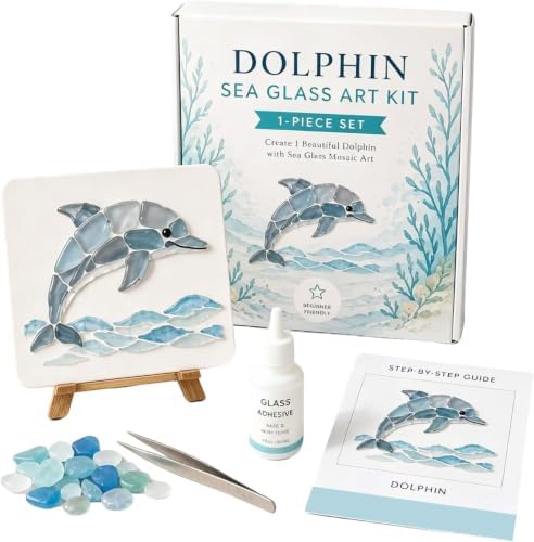 Sea Glass Ocean DIY Kit | Seaglass Mosaic Art Craft Kits for Adults by Unknown