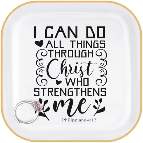 Christian Gifts for Women Bible Verse Jewelry Dish, Religious Gift for Her by PUDDINGCABIN