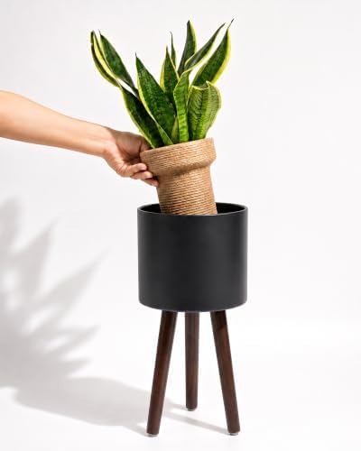 Bamworld Single Plant Holder for Indoor Plants Metal Planter Stand 8.5in by Bamworld