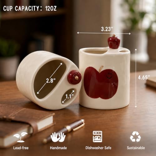 Cute Ceramic Coffee Mug with Silicone Sleeve, Coffee Lover Gift - Image 6