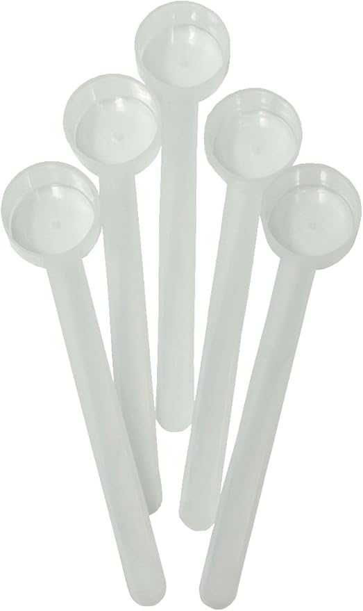 18 mL (18 CC) Long Handle Scoop for Coffee, Protein Powder, Pet Food, Spices, Grains, Dry Goods – Food-Grade BPA-Free Plastic Measuring Spoon (Pack of 5)