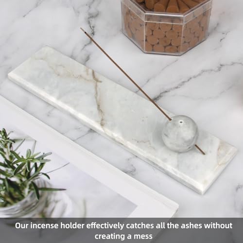 Natural Marble Incense Holder Tray (Grey White) - Image 6
