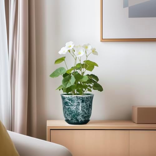 Ceramic Pots for Plants, 5.6 Inch Planter Indoor, Green - Image 6