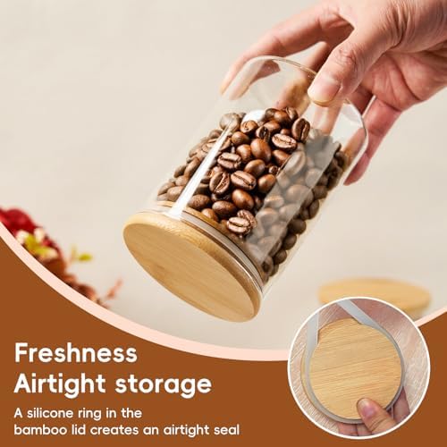 15 oz Glass Sugar Container, 1 Pack Coffee Container, Glass Jars with Lids - Image 5