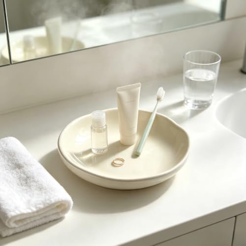 Ceramic Trinket Dish, Irregular Ring Jewelry Tray for Vanity Decor - Image 5