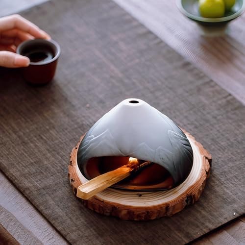 Handmade Ceramic Palo Santo Holder – Suitable for Burning Sage & Palo Santo - Mini Chimenea-Style Burner, an Incense Burner for Spiritual Meditation, Yoga or Home Decoration - Image 5
