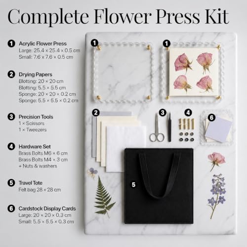 Hwabelle 11x11 Flower Press Kit for Wedding Bouquets, Includes AI Designer - Image 3
