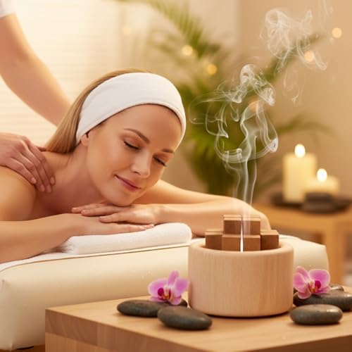2Pcs Passive Diffuser, Wood Diffuser for Essential Oils, Clay Disc for Essential Oil Suitable for Relieve Stress and Create Atmosphere - Image 6