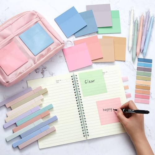 Jutom 39 Pcs Aesthetic Book Annotation Kit,Pink,Kawaii Style - Image 2