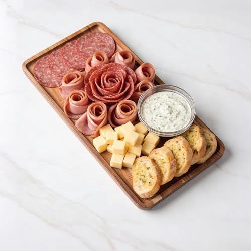 VERTORGAN Acacia Wood Serving Tray,11.8x5.9 Inch Trays,Home Decor - Image 2