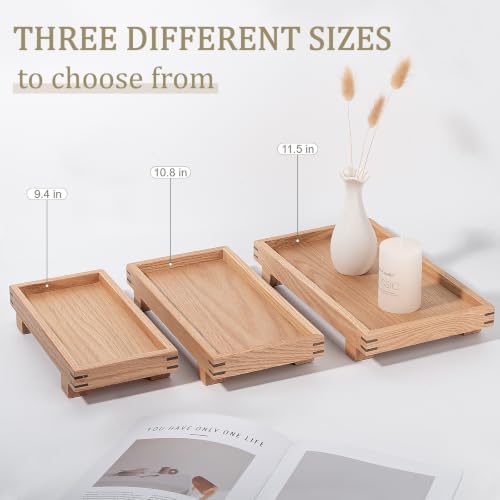 Bathroom Counter Tray Wooden Riser Display Kitchen Soap Holder, Brown - Image 7