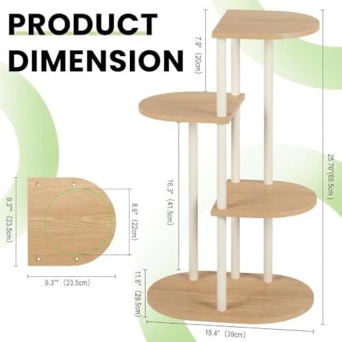 Tiered Plant Stand Indoor, Tall 4 Tier 5 Potted Wooden Plant Shelf for Multiple Flower Plants, Multi Corner Metal Plant Holder Indoor for Patio Garden Patent Design Living Room Balcony Bedroom, White - Image 2