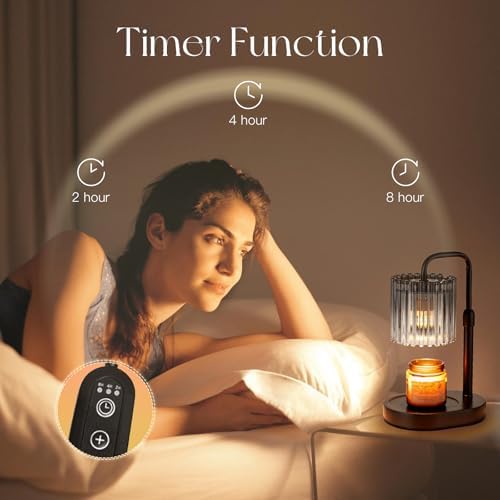 Candeldo Candle Warmer Lamp with Timer: Black Wax Melt Warmer - Image 3