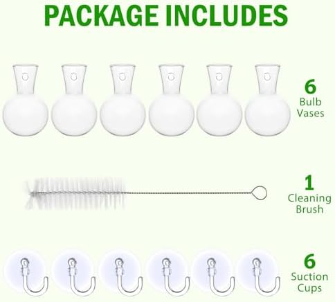 Bunmery 6 pcs Window Propagation Stations, Easy to Install Plant Propagation Bulbs with Suckion Cups, No Nails Wall Hanging Planter Propagation Station, Glass Plant Terrarium Vase - Image 7