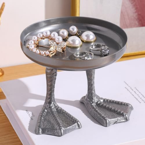 Duck Cute Jewelry Dish Tray. Ring Holder Dish Tray. Small Trinket Dish Tray.Jewelry Bowl.Silver. by Unknown