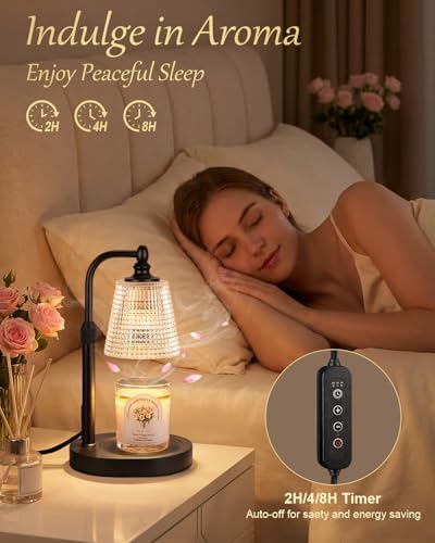 Candle Warmer Lamp with Timer Birthday Gifts for Women,Black - Image 5