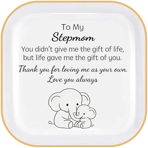 Elephant Gifts for Stepmom Christmas Birthday Mother's Day, Bonus Mom Gifts by PUDDINGCABIN