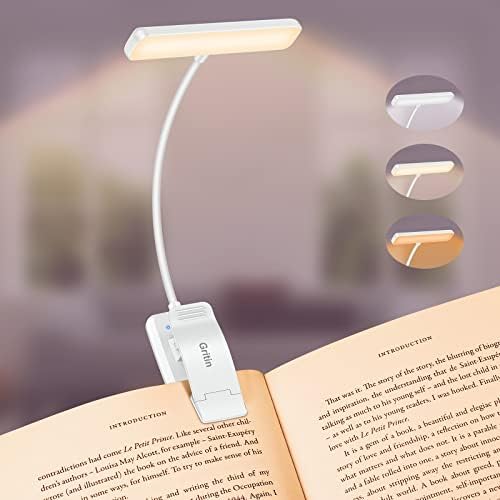 Gritin 19 LED Rechargeable Book Light for Reading in Bed by Gritin