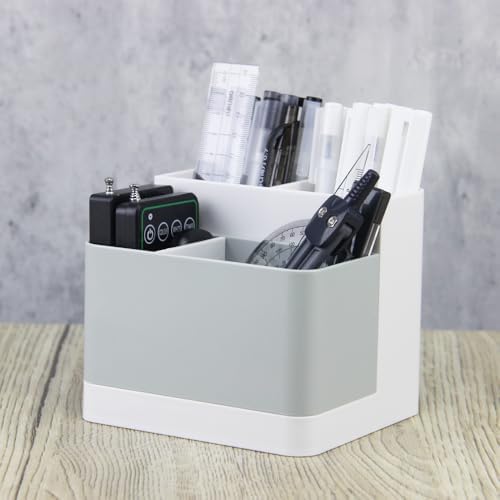 Poeland Desktop Storage Organizer, Pen and Pencil Cases Boxes, Pen or Pencil Holder Box Container for Desk, Office Supplies, Vanity Table - Image 2