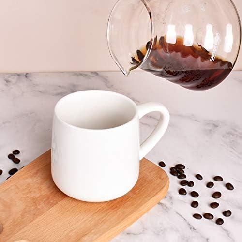 Bosmarlin Glossy Ceramic Coffee Mugs Set of 2, Tea Cup for Office and Home, 18 oz, Suitable for Dishwasher and Microwave(White, 2) - Image 5