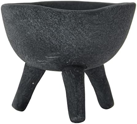 Creative Co-Op Boho Terracotta Footed Planter, Matte Black - Image 5