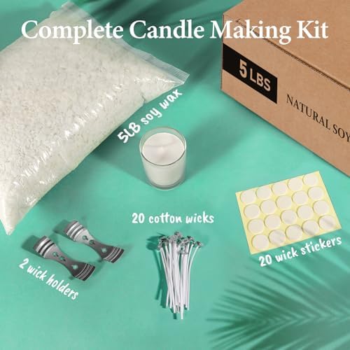SAEUYVB 5 lbs Soy Candle Wax for Candle Making,Natural Soy Wax Flakes - Image 2