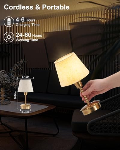 Small Rechargeable Cordless Table Lamp for Restaurant Dining Table - Image 4