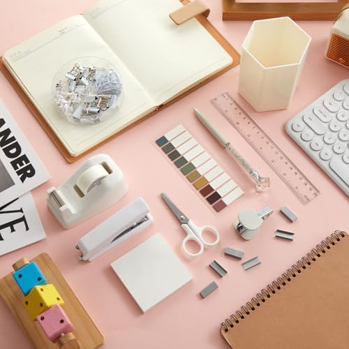 Marspark 12 Pcs Beige Desk Accessory Set Office Supplies Kit - Image 3