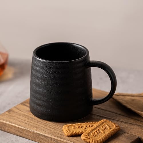 15.5oz Large Heavyweight Ceramic Mug, Reactive (Matte Black) - Image 4