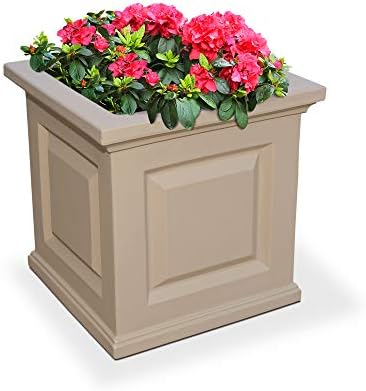 Mayne 5865-C Nantucket Polyethylene Planter, 16" x 16", Clay by Mayne