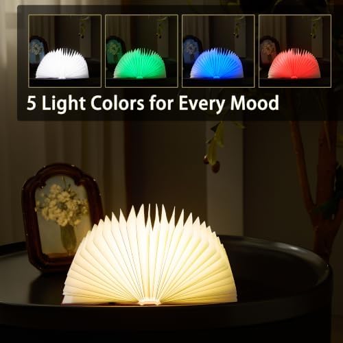 Uniwolk Book Lover Gift | Foldable Rechargeable Book Light, 5 Color Modes - Image 5