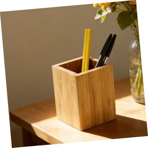 Bamboo Desk Organizer Box for Stationery and Chopsticks Desktop Use - Image 6