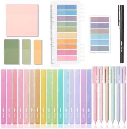 Mr. Pen- Aesthetic Book Annotation Kit, 16 No Bleed Aesthetic Highlighters by MrPen