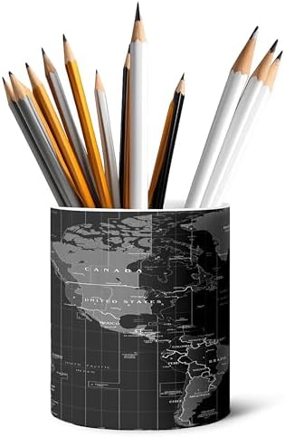 Ceramic Pen Holder Desk Accessories Brush Holder Pencil Holder Organizer by Unknown