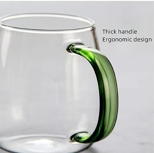 Clear Borosilicate Glass Coffee Mug with Black Handle, 450ml/16oz, Ideal for Coffee, Tea, Beer, and Beverages – Durable, Gift-Ready Glass Mug - Image 6