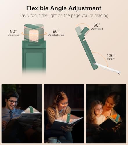 Gritin Book Light Rechargeable, Clip on LED Reading Light for Books in Bed - Image 6