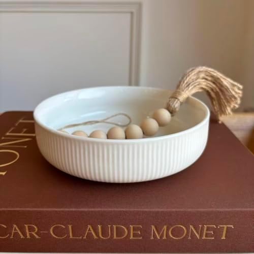 6'' Key Bowl, Purse Bowl - Small Decorative Bowl, White - Image 7