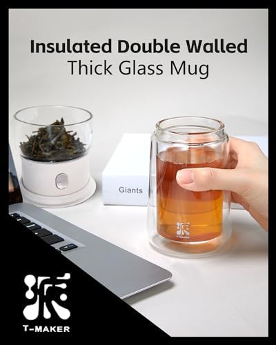 ZENS Modern Glass Infuser Pot, One Touch Tea Maker for Loose Leaf Tea - Image 6