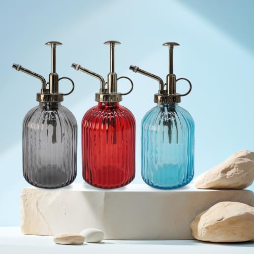 Glass Plant Mister Spray Bottle, 350ML Vintage Plant Spritzer with Top Pump Watering Can for Indoor Outdoor House Plants,Flowers (Red) - Image 7