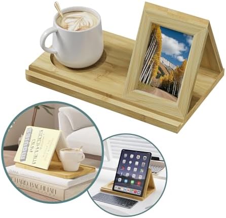 Semiocthome Picture Frame Phone Docking Station with Book Rest, Desk Nightstand Organizer, Present for Men Birthday Anniversary Ideas by Semiocthome