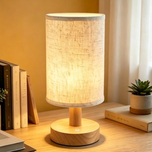 CHLORANTHUS Mini Rechargeable Cordless Table Lamp – 4000mAh Battery Bedside Lamp, Touch Control Dimmable LED Light with 3 Color Modes, Portable Night Light for Decor for Bedroom & Living Room by CHLORANTHUS