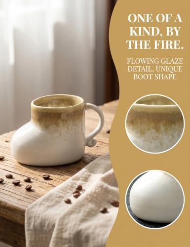 Unique Reactive Glaze Ceramic Coffee Mug Vintage Handmade Cup - Image 6