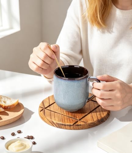 LERATIO Ceramic Coffee Mugs Set of 6,12oz Handmade Coffee Mugs Set - Image 4