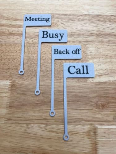 Desk Status Flag - Busy/on Call/Meeting/Back off - Focus Indicator for Home Office - Work from Home Desk Sign - Productivity Desk Accessory - PLA Material - Image 4