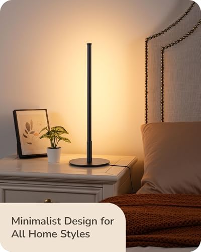 EDISHINE LED Table Lamps for Living Room, Modern Dimmable Desk Lamp, Black - Image 5