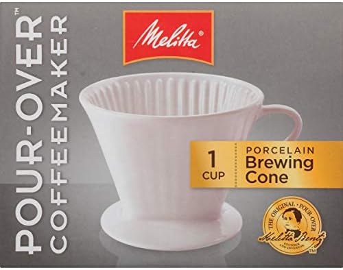 Melitta no 2 Porcelain Single Cup Pour-Over Coffee Brewer, White by Melitta