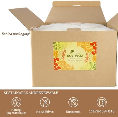 10 lb Soy Wax DIY Candle for Candle Making，Flakes & Soft, White,Perfect for Your DIY Projects - Image 3